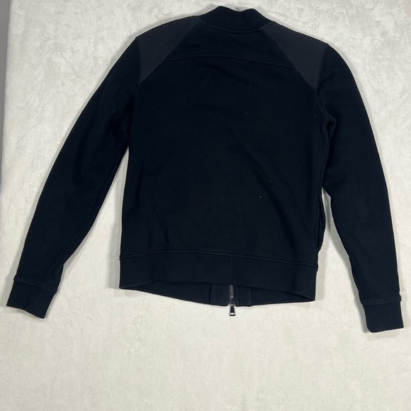 Vince Women’s XS Full Zip Cotton Black Bomber Jacket Coat Trucker EUC Chic - Picture 12 of 13